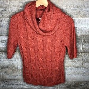 Avalin medium alpaca blend orange cable knit fall sweater